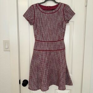 Banana Republic Pink Tweed Short Sleeve Dress